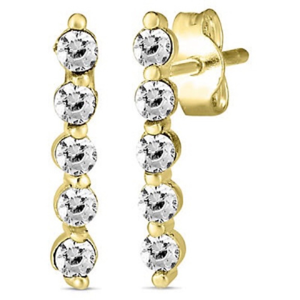Sphera Milano 18K Over Silver CZ Earrings